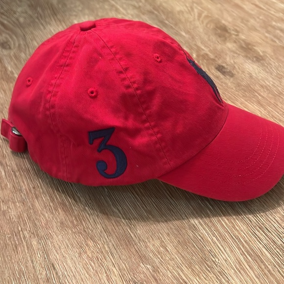 POLO RALPH LAUREN BIG PONY 3 CLASSIC SPORT BASEBALL CAP RED NAVY HAT UNISEXCHINO - Picture 3 of 6